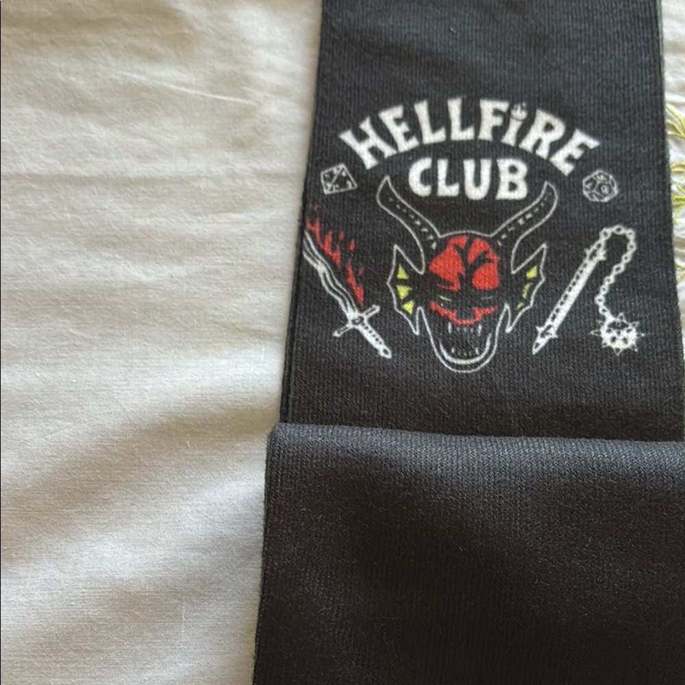 Hellfire Club Black and White Graphic Socks